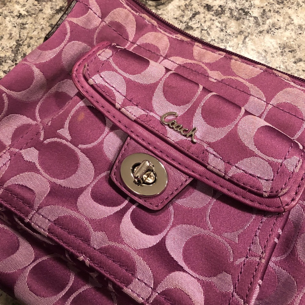 Purple Coach Crossbody Purse